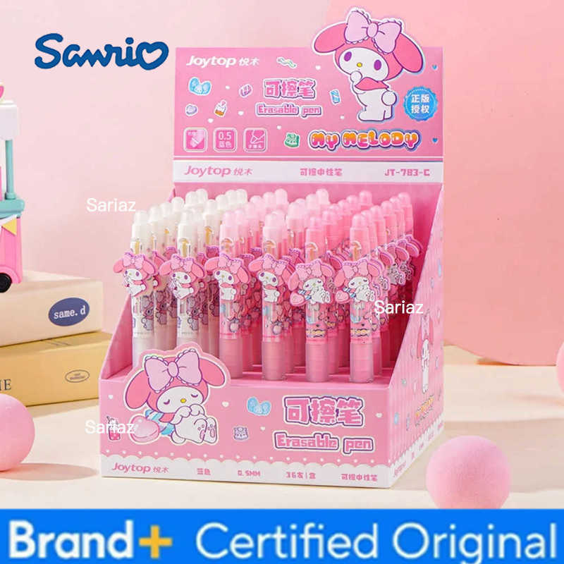 Sanrio Genuine Erasable Gel Pen Cartoon Kuromi Melody 05Mm Blue Ballpoint Pens School Stationery Wholesale Prize Girls Gifts H25123111