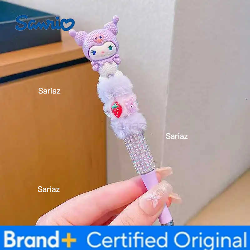 Sanrio gel pen childrens cartoon school supplies little girl cute and cute shiny rhinestone beaded ballpoint pen H251231