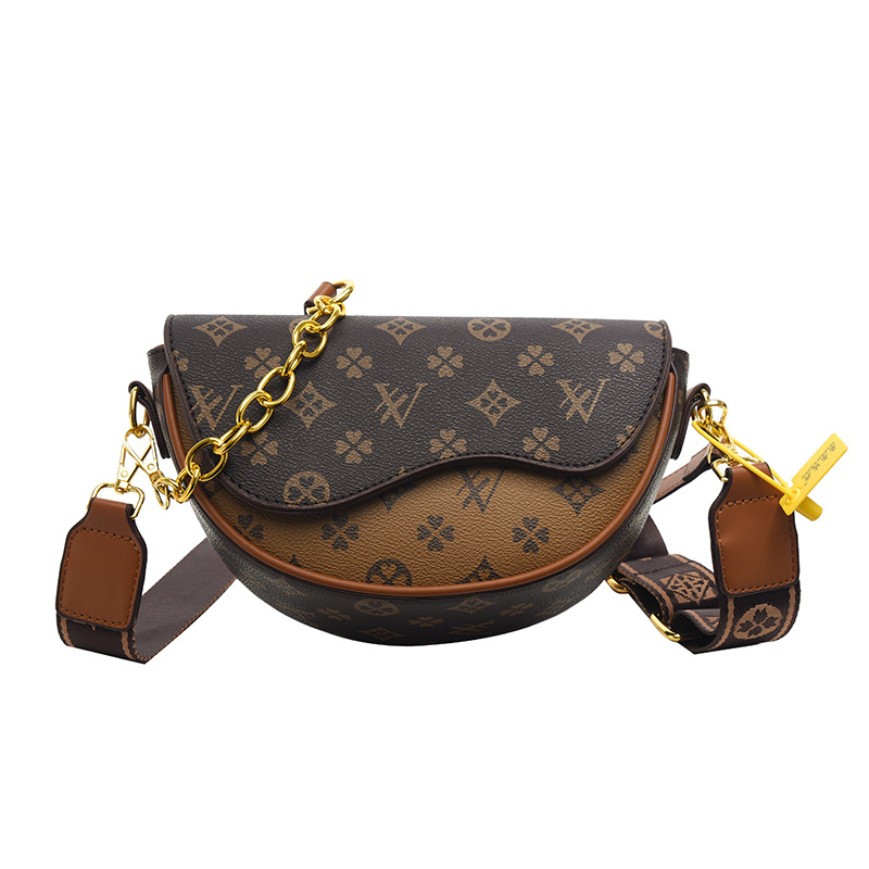 2025 New Women's Semi-Circle Saddle Bag, Niche Luxury Casual Crossbody Purse, Luxury Feel Vintage Shoulder Bag for Women