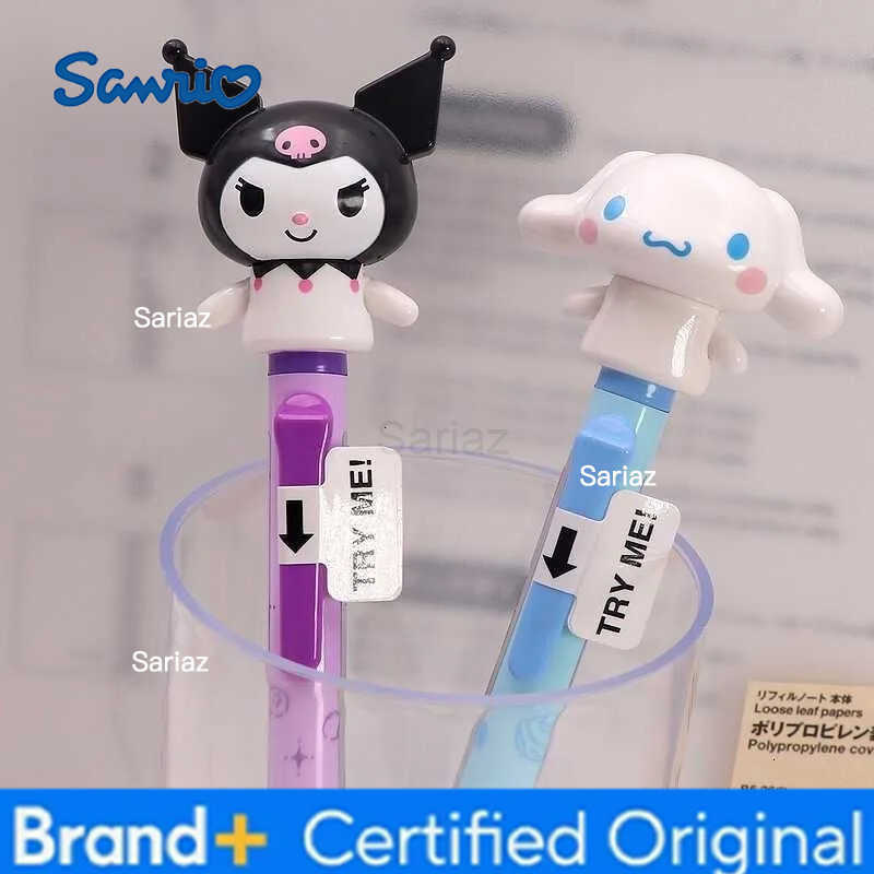 Sanrio Cute cartoon Hello Kitty My Melody Kuromi genuine doll press-to-write pen essential ballpoint pen for students festive gift H251231