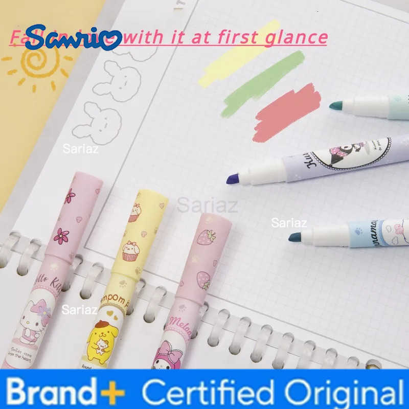 Sanrio color highlighter cute cartoon Kuromi My Melody Hello Kitty eye protection color marker pen student painting graffiti pen H2512311