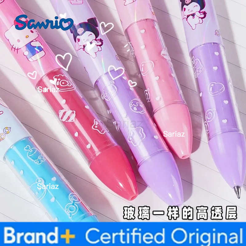 Sanrio New Hello Kitty kuromi My melody cinnamoroll cartoon creative gel pen personality cute animation peripheral two-color pen H251231