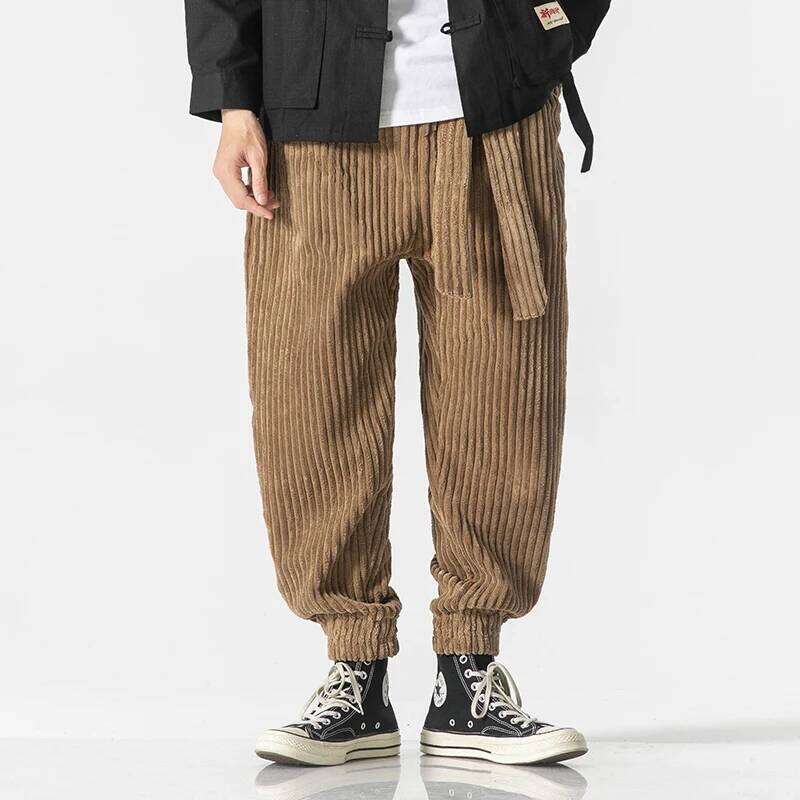 New Autumn Winter Corduroy Harajuku Men Streetwear Harem Pants Fashion Thickened Sweatpants Women Warm Casual Trousers 25T1231 Z260315