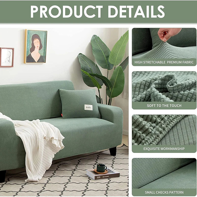 thick sofa protector Jacquard solid printed sofa covers for living room couch cover corner sofa slipcover L shape 251230