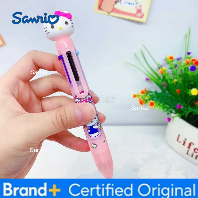 Sanrio 12pcs/lot Kuromi Melody Cinnamoroll Kitty 6 colors Ballpoint Pen Cute Press Ball Pens School Office Writing Supply H251231