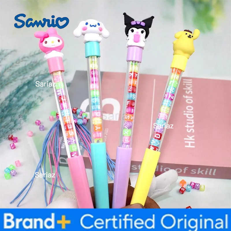 Sanrio 24pcs/lot Creative DIY Gel Pen Cute Melody Kuromi 05mm Black Ink Signature Pens Promotional Gift Office School Supplies H251231