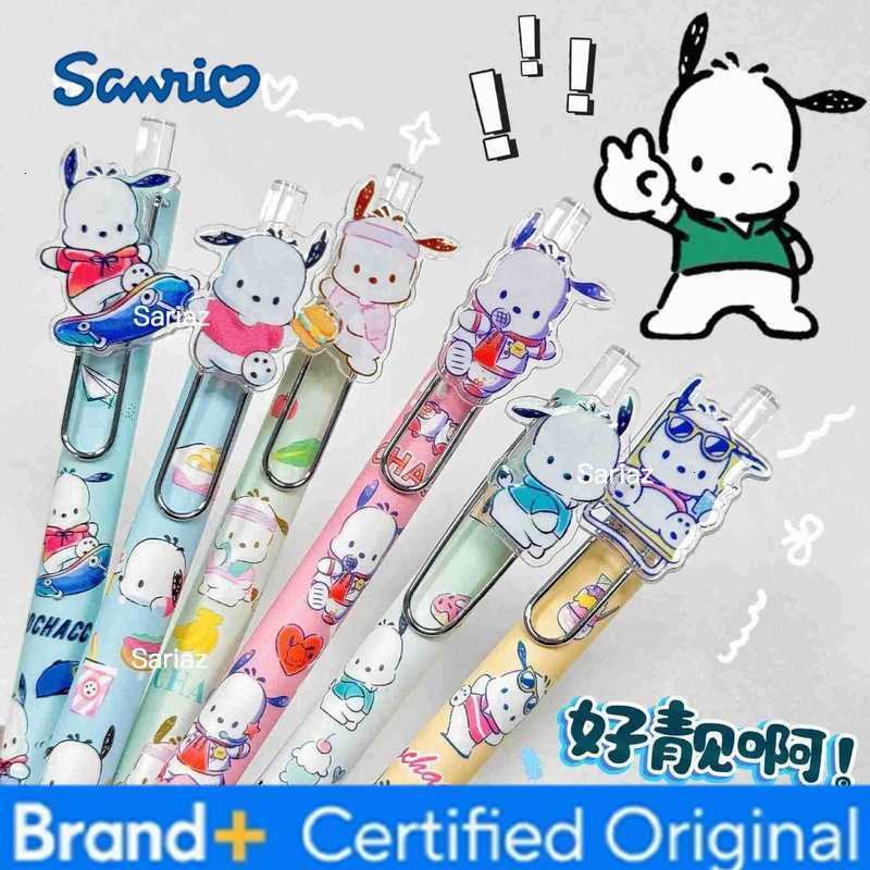 Sanrio 6/36pcs Pochacco Patch Gel Pen Cartoon Cute Pochacco Press Neutral Pen Writing Pen Student Stationery H251231