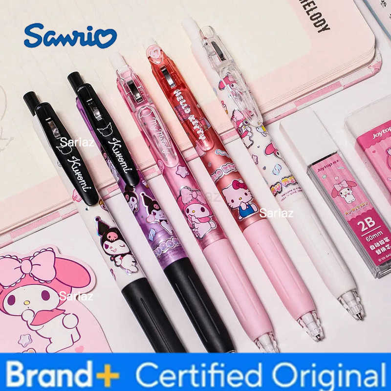 Sanrio Hello Kitty Kuromi Melody 05mm Mechanical Pen Set Student Stationery Refill Lead Automatic Pen Students Girls Gifts H251231