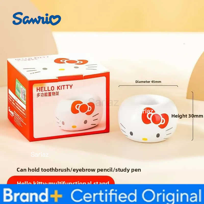 Sanrio HelloKitty Multifunctional Ornament Ceramic Stand Cinnamoroll Cartoon Cute Pen Stand Personality Mini Toothbrush Card Holder H251231