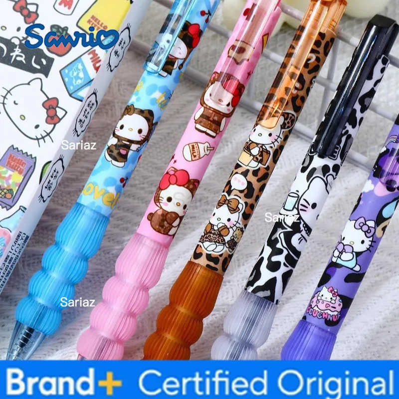Sanrio 5pcs Hello Kitty Gel Pen Set Ballpoint Pen Cartoon Printing Writing Pen Students Stationery Office Supplies H251231