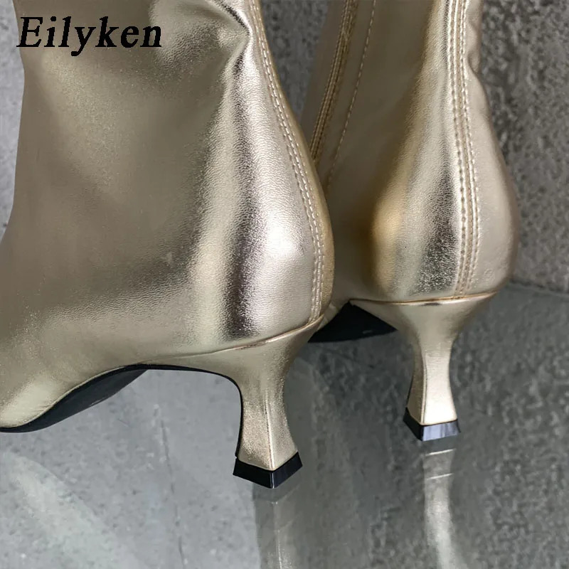Eilyken Ankle Boots Women Fashion Spring Autumn Zipper Square Low Heels Comfortable Soft Leather Short Booties Shoes 251230