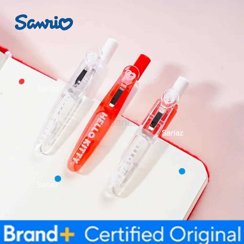 Sanrio Genuine 3 Pcs Straight Liquid Ball Pen Quick Drying Test Signature Gel Pen 05mm Black Ink School Office Ball Pen Girl H251231