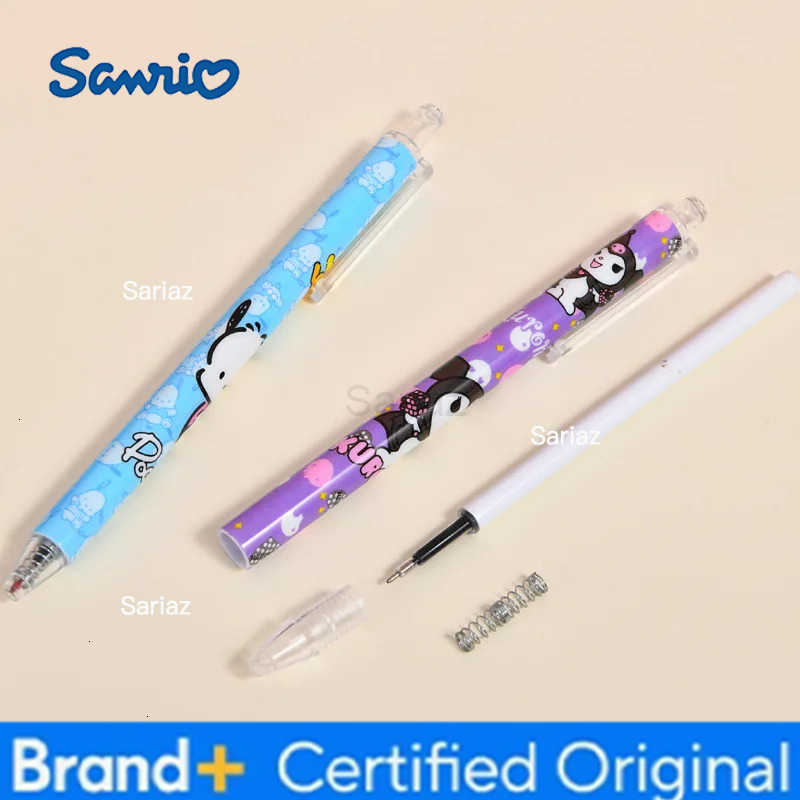 Sanrio 6pcs/12pcs Kuromi Melody Gel Pens For Writing Cute 05mm Black Ink Neutral Pen Promotional Gift Office School Supplies H251231