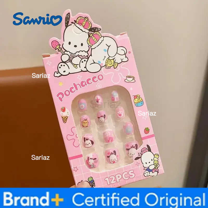 Sanrio Cartoon cartoon characters Kulomi Melody My melody Childrens nails Girls Manicure Three-dimensional wear Cartoon Cute Patch H251231