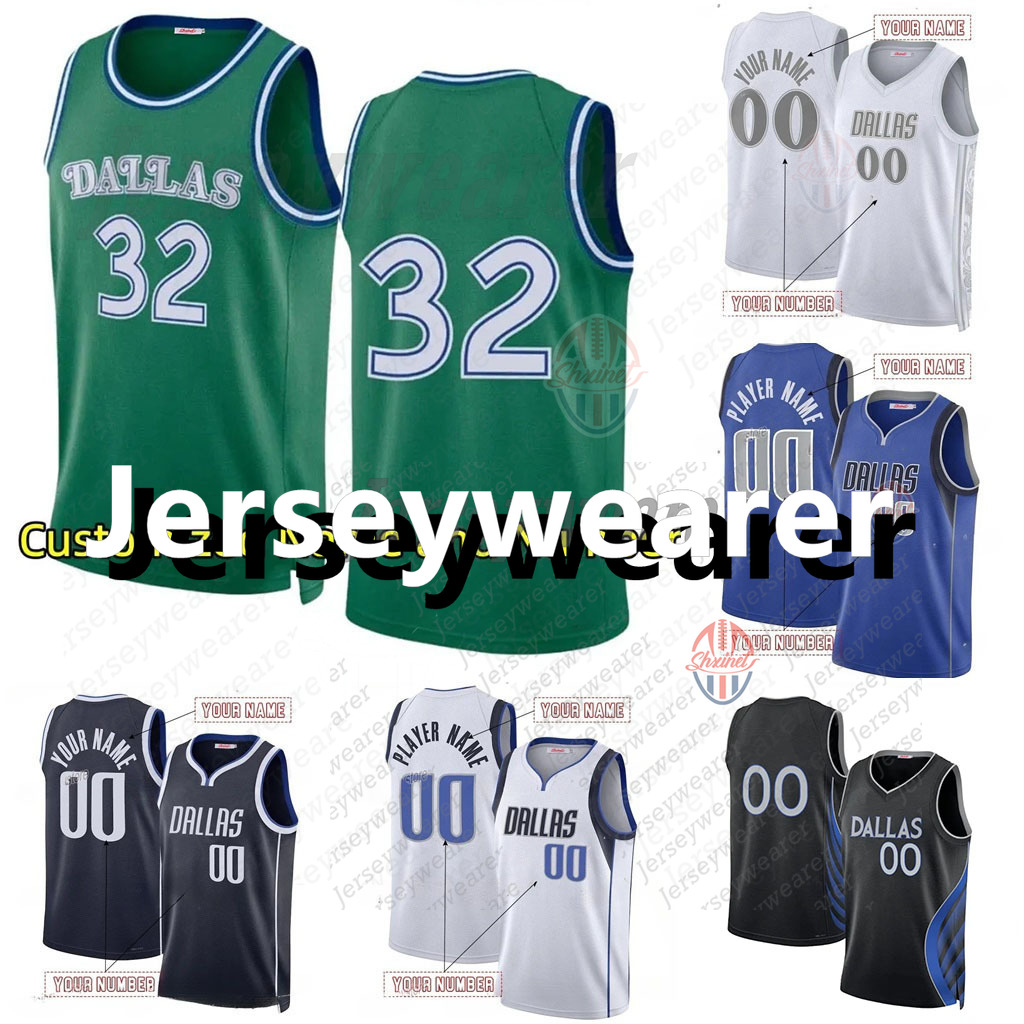 DAL Cooper Flagg Basketball Jerseys Anthony Davis Kyriee Irving Max Christie Klay Thompson Dirk Nowitzki Dereck Lively Daniel Gafford Custom City Classic Jersey
