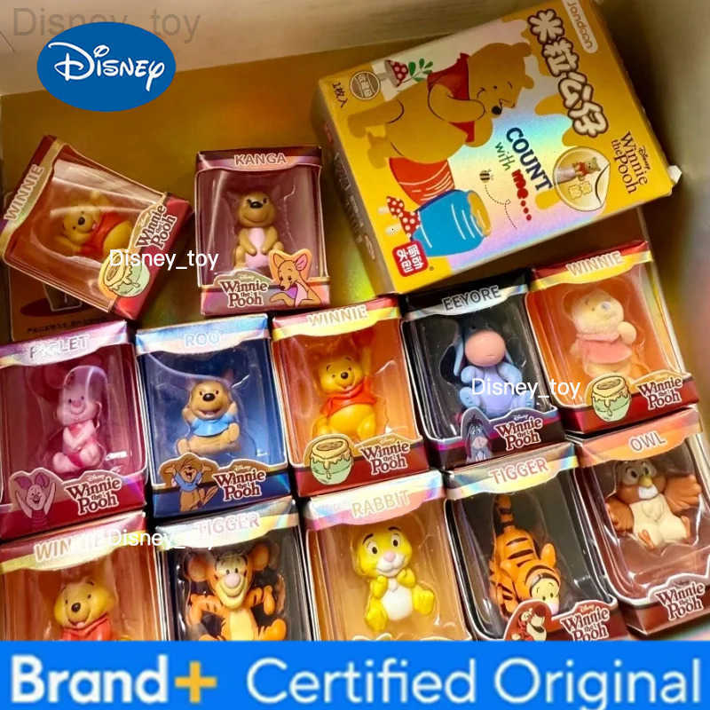 Disney Genuine Jandoon Winnie The Pooh Blind Box Doll Winnie Rice Grain Tigger Piglet Eeyore Action Figure Model Toy Collection Gift H251231