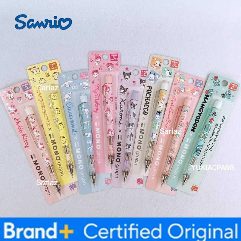 Sanrio Limited Edition Japan-made Automatic Pencil Shake Out 05mm Melody Kuromi Cinnamoroll Hangyodon Pochacco Anime Toys Gift H251231
