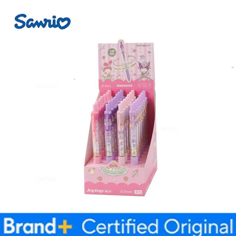 Sanrio 28pcs/lot Kuromi Melody Press Gel Pen Cute 05mm Black Ink Neutral Pens Office School Supplies H251231