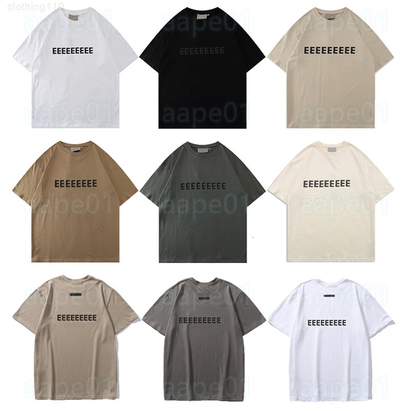 Fashion Brand Mens T Shirt Glued Letter Pattern Short Sleeve Leisure Loose Womens T-Shirt High Street Couple Clothing Top S-XL