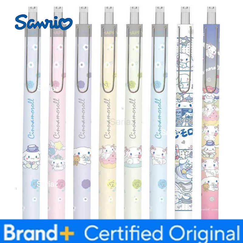 Sanrio 24pcs Kawaii Cinnamoroll Press Gel Pen Cute 05mm Black Ink Neutral Pens Office School Supplies Stationery H251231