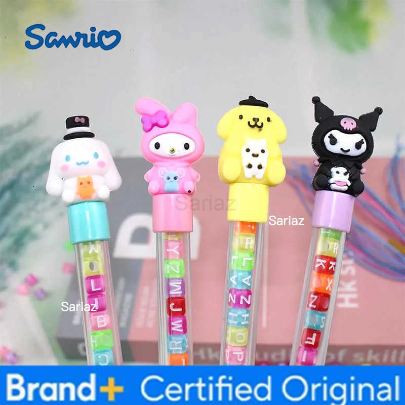Sanrio 24pcs/lot Creative DIY Gel Pen Cute Melody Kuromi 05mm Black Ink Signature Pens Promotional Gift Office School Supplies H251231