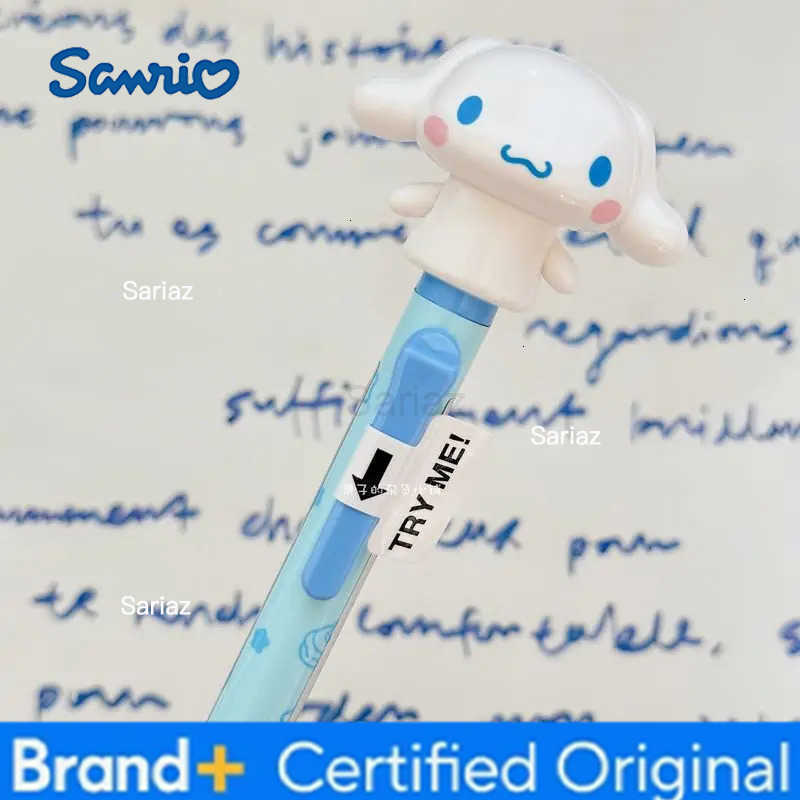 Sanrio Japan Kuromi Cinnamon Dog Kitty Waves Her Hands Cute Three Dimensional Doll Big Head Doll Movable 07mm Ballpoint Pen H251231
