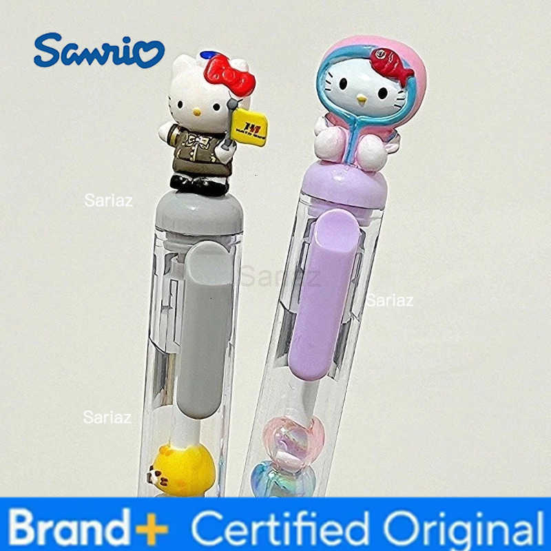 Sanrio Kawaii HelloKitty Beaded Gel Pen High Beauty Fun 05 Student Office School Supplies Gift Cartoon DIY Beaded Ballpoint Pen H251231