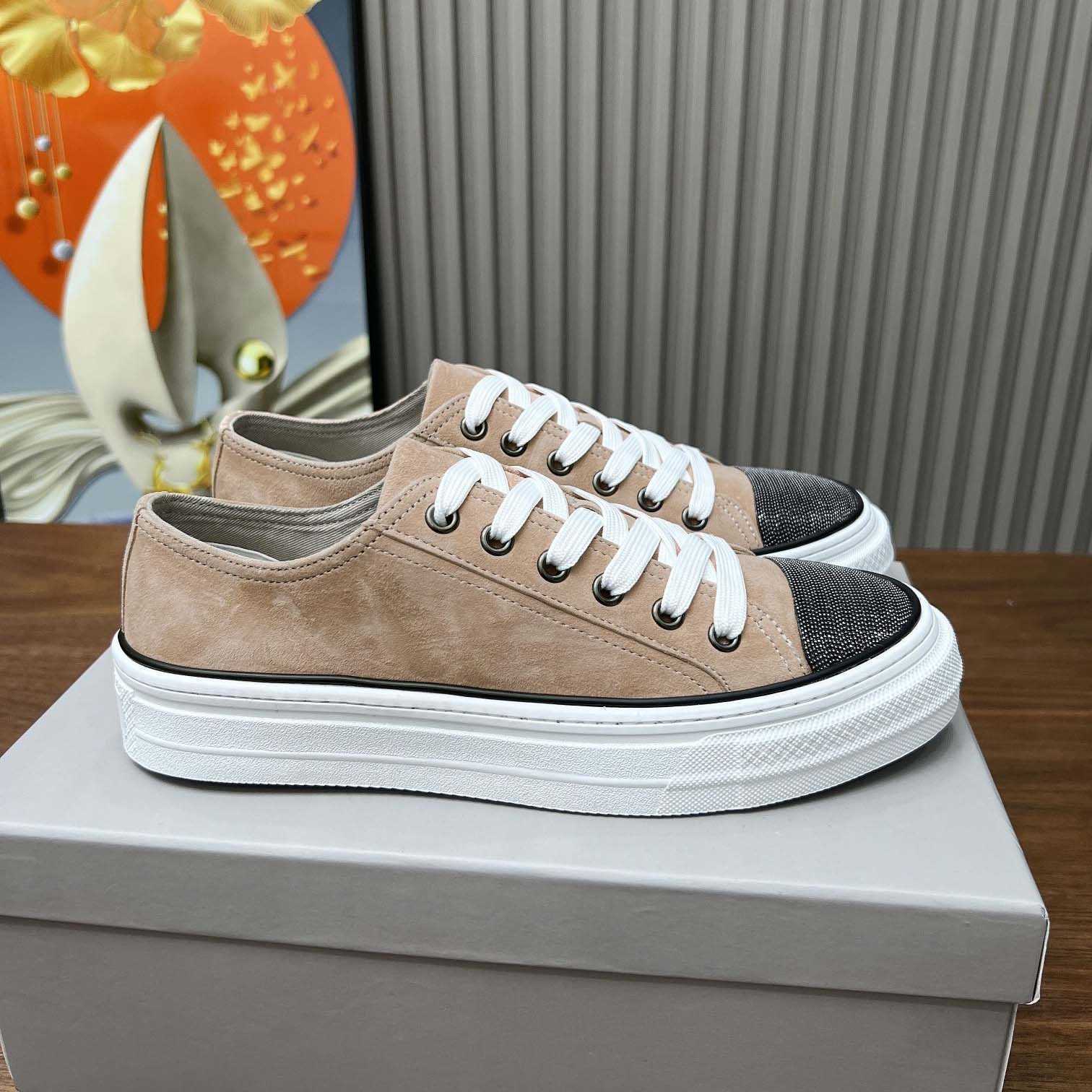 Luxury Suede Leather Thick Bottom Sneakers Shoes Women Casual Loafers Women Lace-up Flat Platform Shoes Lady Driving Slip On Flat Shoes Women 251231