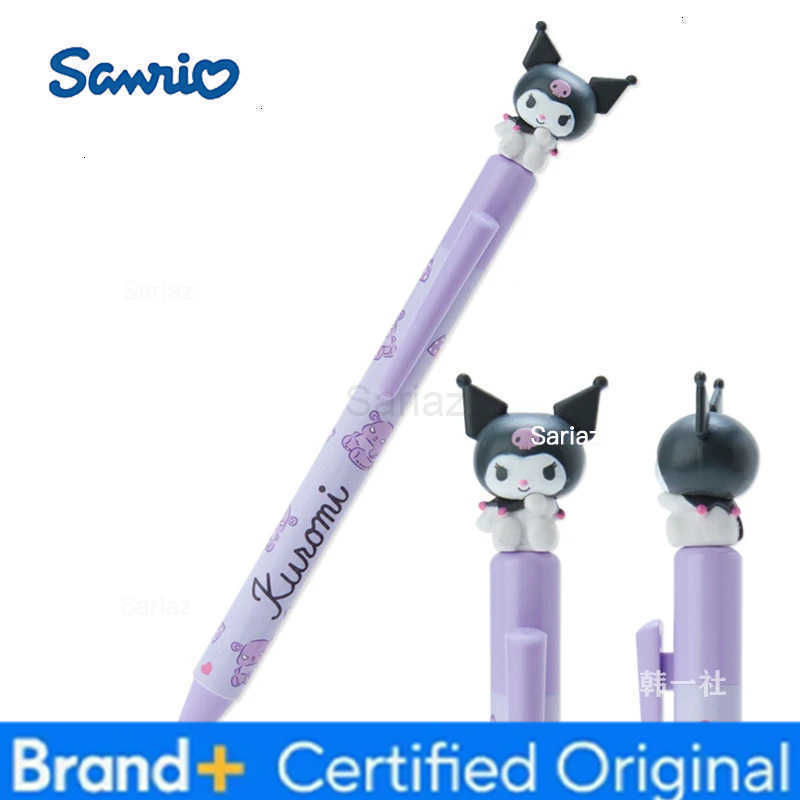 Sanrio Kawaii Anime Cute Black Oil Pen Little Twin Stars Mymelody Cinnamoroll Pochacco Hangyodon Ballpoint Pen Student Gift Toys H251231