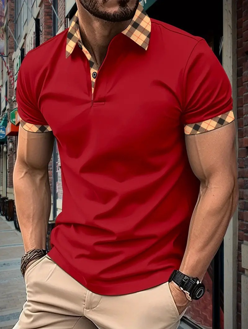 Luxury Brand Designer Clothes New Independent Station European And American Mens Fashion Turn-Down Collar Slim Fit Mens T-Shirt POLO Shirt Short Sleev