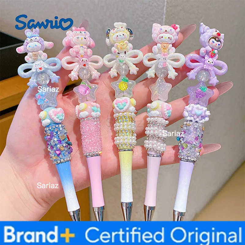 Sanrio Hello Kitty Melody Diamond Gel Pen Kuromi Cinnamoroll Student Stationery Fluent Ball Pen Learning Supplies Christmas Gift H251231