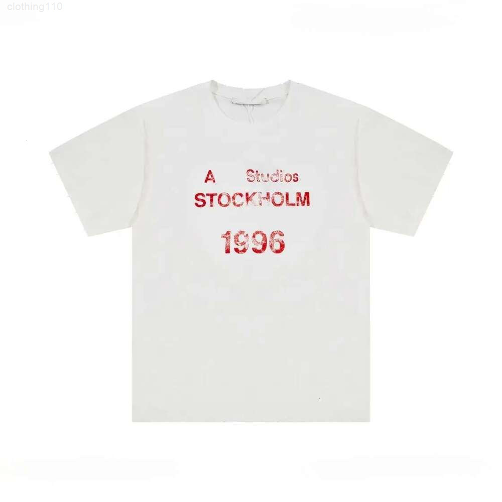 Designer T Shirt Womens Acnesst Shirt Studioes Mens Woman T-Shirts Studioe Loose Studioes Tees Tops Casual Sleeve Polos Tshirts Size S-Xl Pure Cotton Top 218 47d