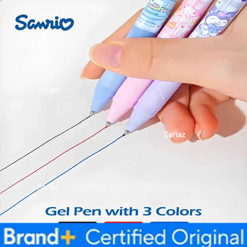 Sanrio Black 05mm Speed Drying Smooth Pen Neutral Pen Cartoon Melody Kuromi Cute Press Pen Ins girl Learning and Office Supplie H251231