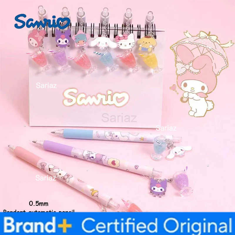 Sanrio 6-36pcs Cartoon Pendant Automatic Pencil Student Cute Automatic Pencil No Sharpening Pencil Student Writing Stationery H251231