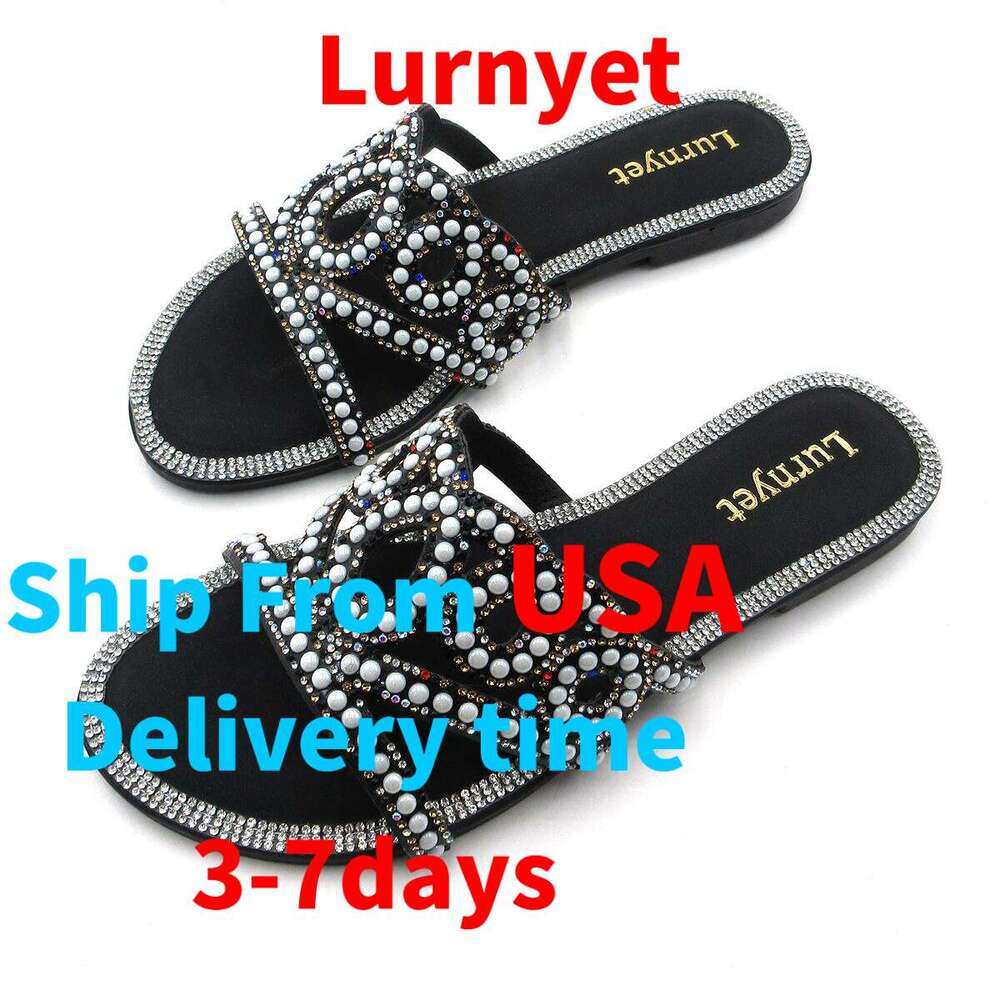 Lurnyet Women's Slide Sandals Decorative Pattern Strap Slippers (HONEY-151/HONEY-152/HONEY-153)