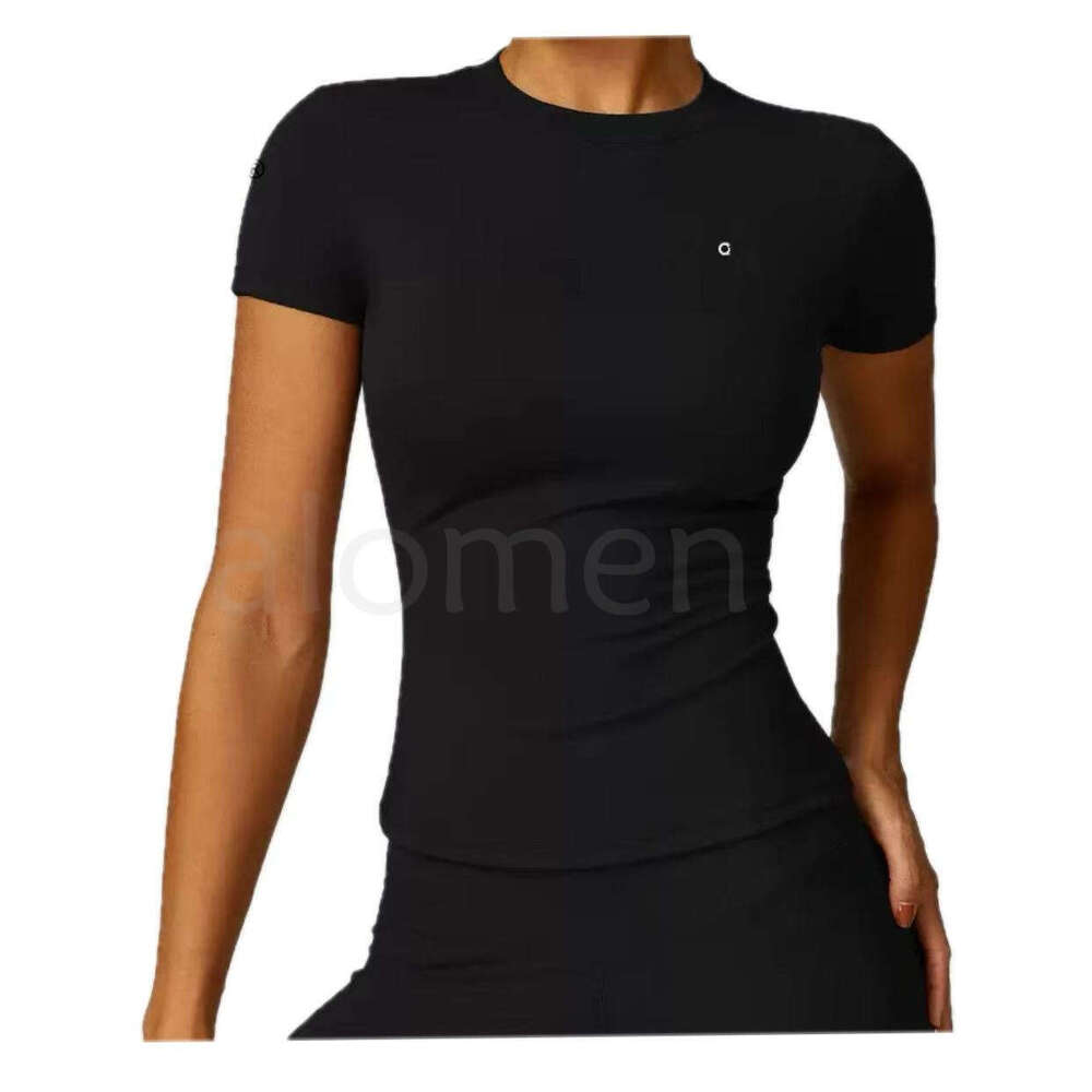 Yoga Tops Cew Neck Fintness Short Sleeve Crop T Shirt Skinfriendly Workout Summer Top alonessitys set Women Gym T-Shirt alonessitys set men clothes