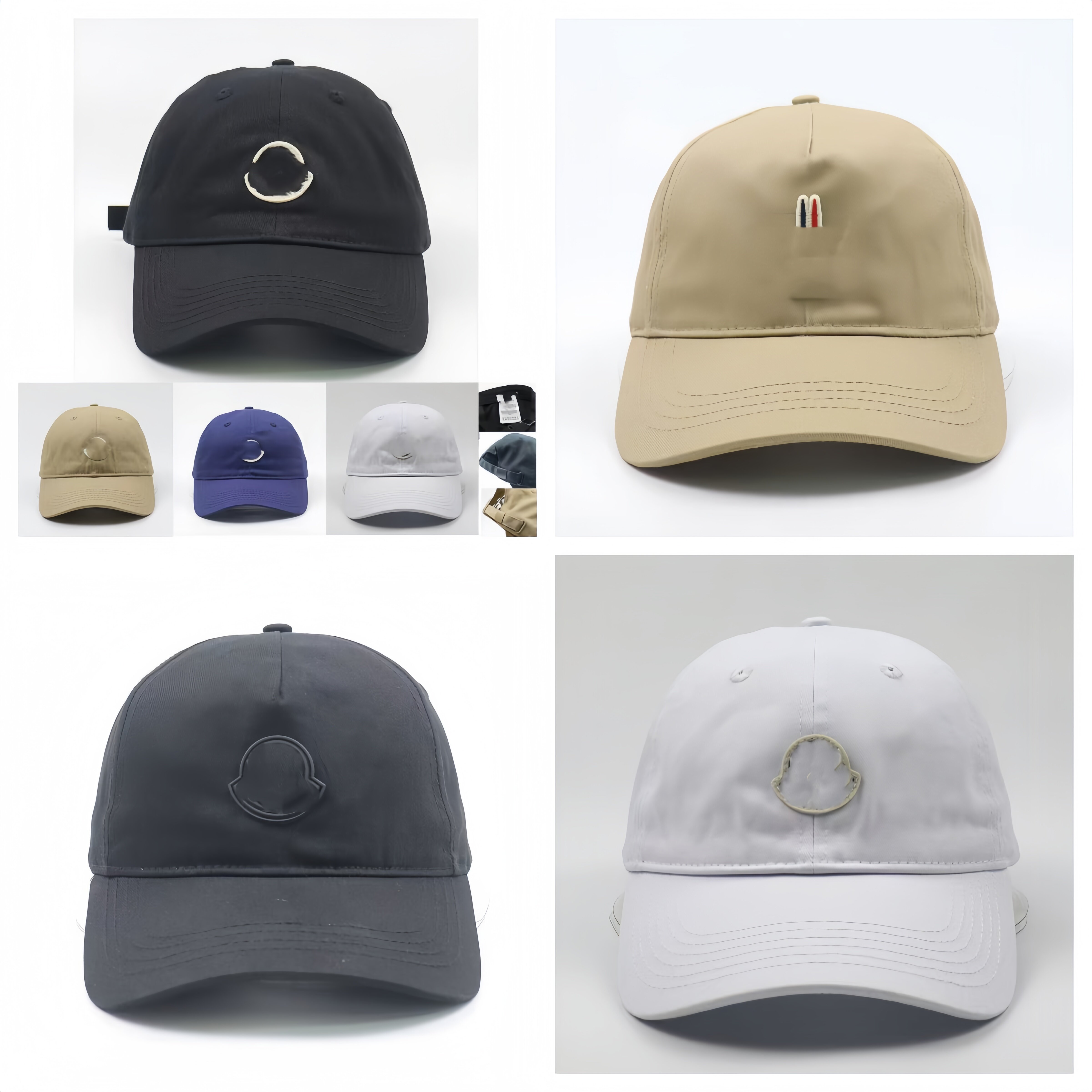 MON Hat Cap Ball Caps Sun Baseball Hat Duck M Brand Cap Rubber Men's Cap Cotton Breathable Sunshade Hat Casual Sunscreen Curved Eave