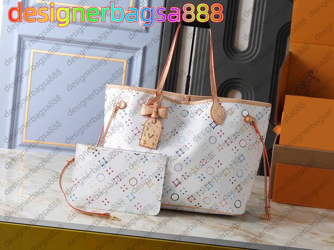 Designer bags handbag wallet Fashion Leather messenger old flower Brown lattice MM shoulder Women Bags High Capacity Composite Shopping bag Takashi Murakami