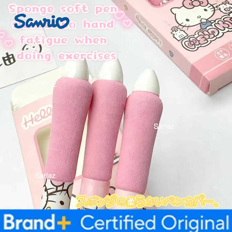 Sanrio Hello Kitty 4pcs Series Gel Pen 055mm Refill Y2k Cinnamoroll Kuromi MelodyCartoon Press Pen Black Stationery Supplies kawaii H251231