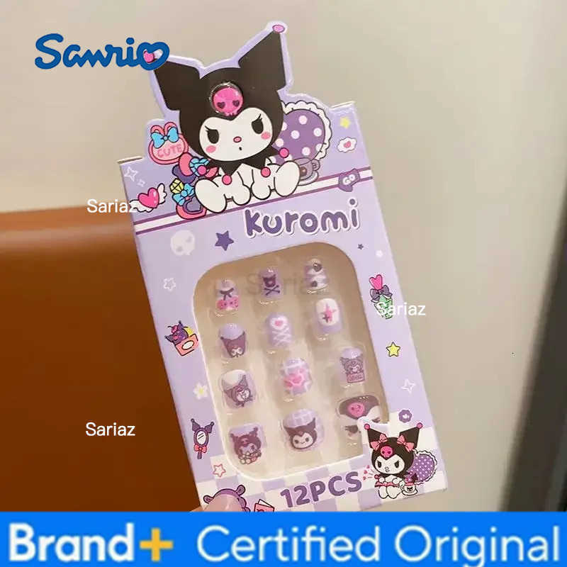 Sanrio Cartoon cartoon characters Kulomi Melody My melody Childrens nails Girls Manicure Three-dimensional wear Cartoon Cute Patch H251231
