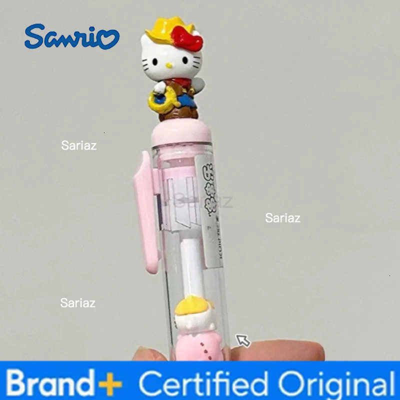 Sanrio Kawaii Hello Kitty Gel Pen Creative KT Cat Diy Beads Pen Cute 005mm Signing Pen Student Writing School Office Supply Stationery H251231
