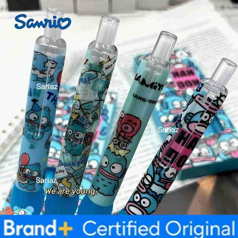 Sanrio 4PCS New Kawaii Hangyodon Retractable Gel Pens 05mm Ergonomic Grip Smooth Writing Cartoon Pattern for School Office H251231