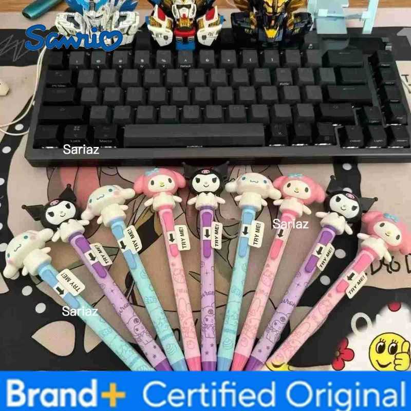 Sanrio Hello Kitty Cheer Up Pen Cinnamoroll Kuromi Gel Pen Melody Swinging Arm Fun Pen Speed Drying Student Christmas Gifts H2512311