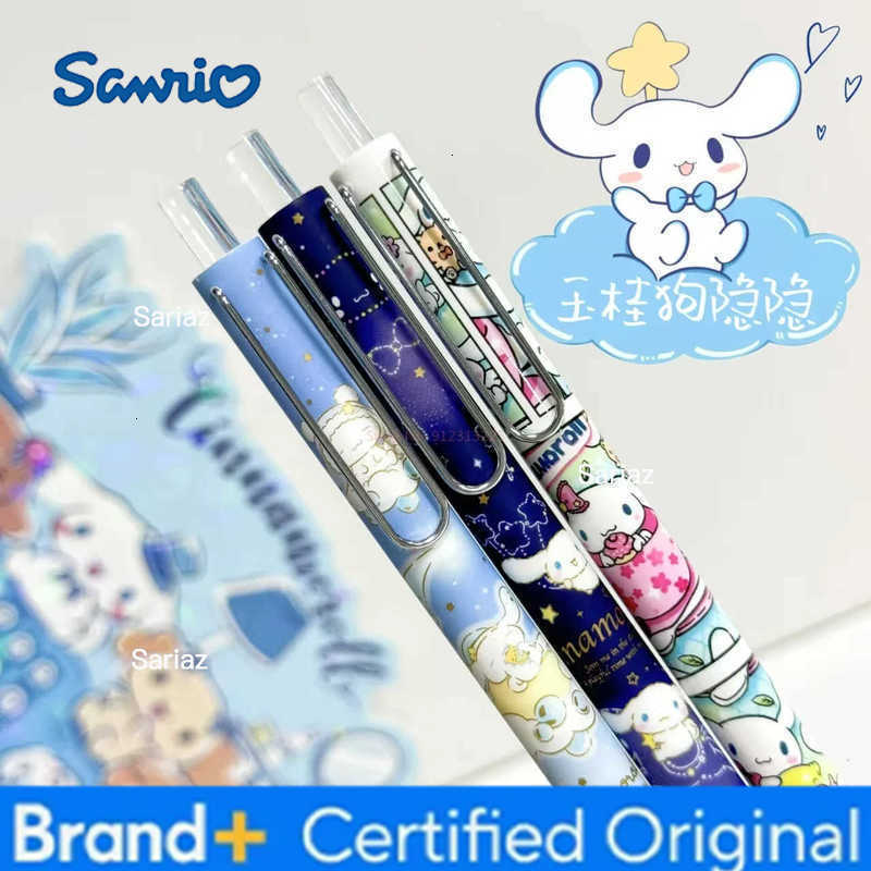 Sanrio 24pcs Cinnamoroll Gel Pen Cartoon Cute 05mm Black Press Gel Pen Independent Packaging Student Stationery Wholesale Gifts H251231