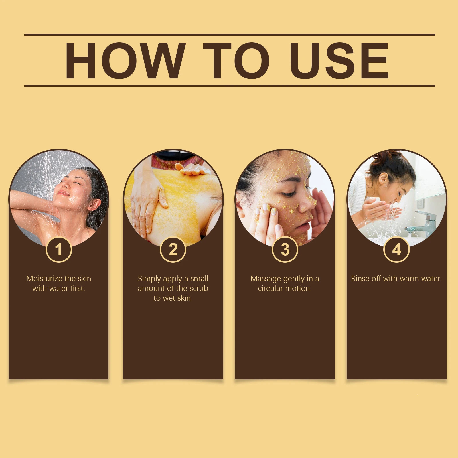 Exfoliating Turmeric Scrub Dead Skin Improve Dry Rough Deep Cleansing Hydrating Smoothing Brightening Skin Care 251222