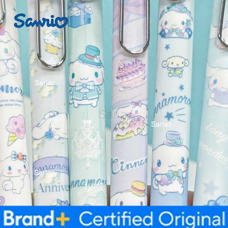 Sanrio 6/36pcs Kawaii Cinnamoroll Press Gel Pen Cute 05mm Black Ink Neutral Pens Promotional Gift Office School Supplies H251231