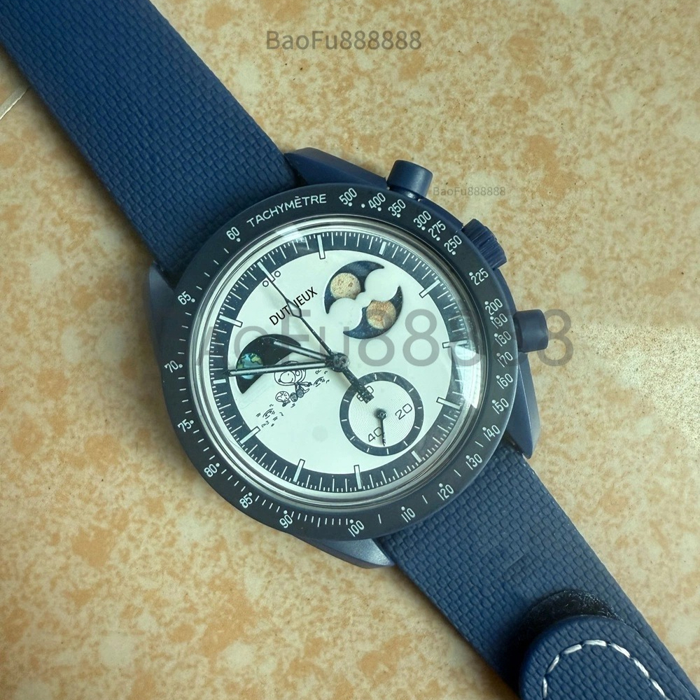 New 2026 Hot Blue Luxury Watches for Men Quartz Wristwatch Plastic Case Quick-release Strap Daily Explore Planet Designer Colorful Male Clocks for Gift Wholesale