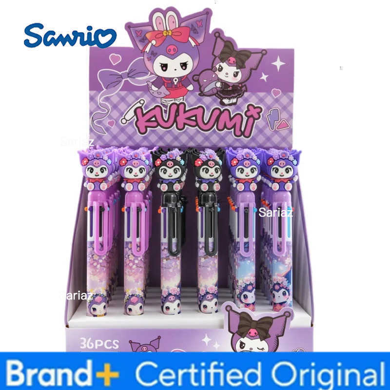 Sanrio 18/36pcs Kuromi 6 colors Ballpoint Pen Cute Press Ball Pens School Office Writing Supply Stationery Gift H251231