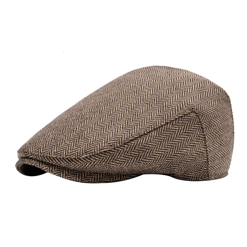 VOBOOM Ivy Cap Herringbone Flat Caps 50% Wool Tweed Scally Cabbie Hat sboyCap Bunnet Paddy Dai Cheesecutter Driving Hats 240805
