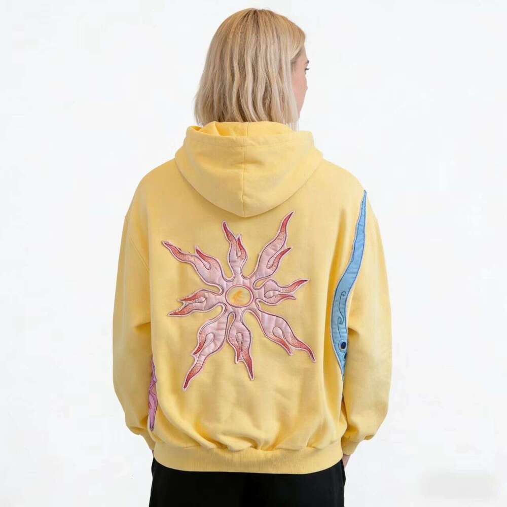 Y2k Fashion Patch Embroidery Sports Hip-Hop Street Retro High-Quality Couple Casual Daily Versatile Long Sleeved Hoodie